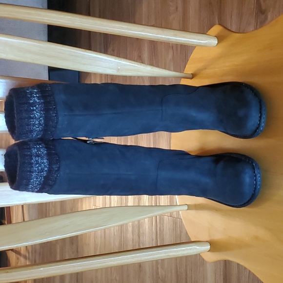 UGG Shoes Ugg Black Chamois Leather Boots Poshmark